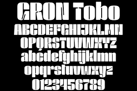 Beispiel einer GRON Tobo Bold-Schriftart